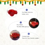 Water Sensor LED Light Diyas for Home Decoration - CozyyKart - Image 2