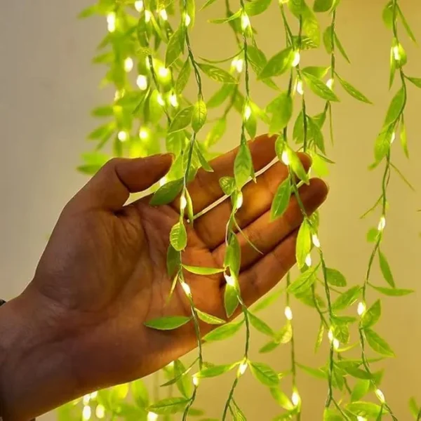 Enchanting Artificial Leaf Vine Curtain Lights 5/3 ft
