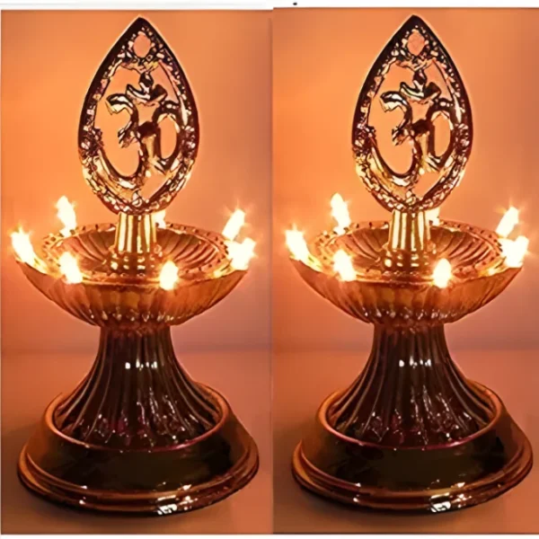 Set of 2 Electric OM Layer LED Jyot Diya