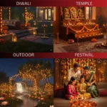 Traditional Diya String Lights (20 LEDs, Warm White) - Image 2