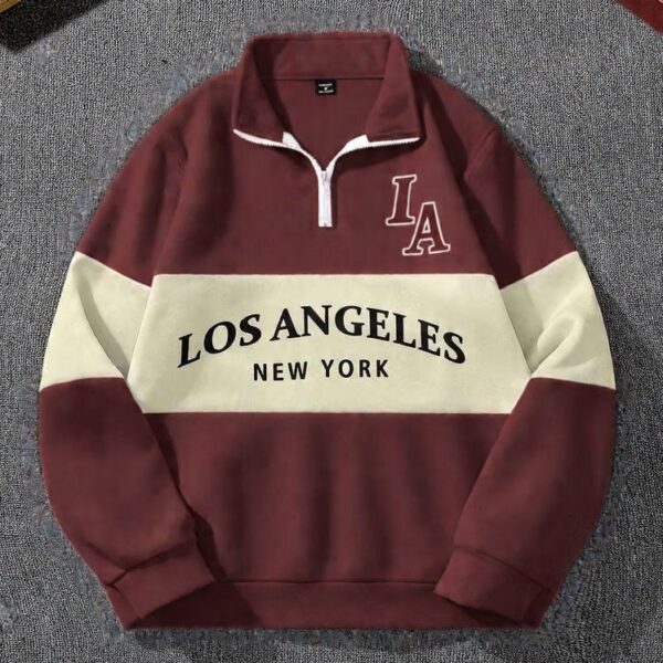 Christy World Fleece High Neck Men's Sweatshirt - Maroon ( Pack of 1 )